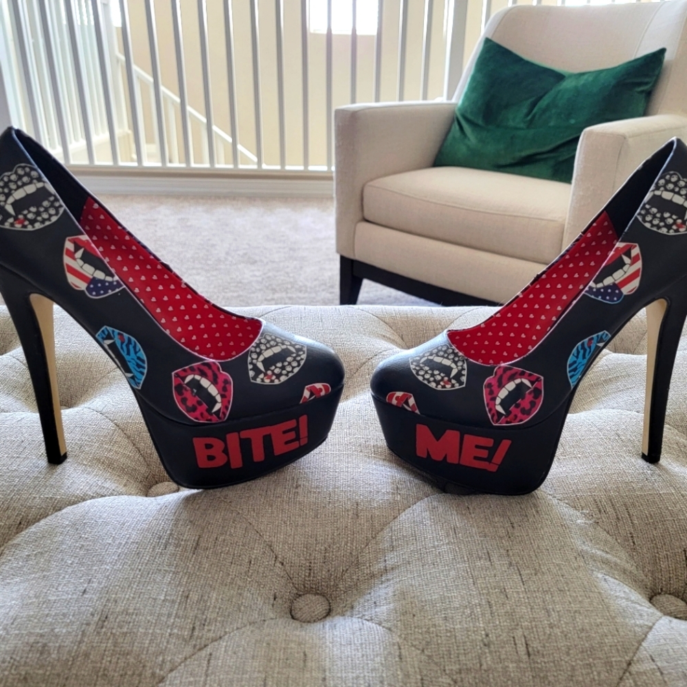 Iron fist bite me platform heels size 6 or 6.5